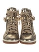 Michael Kors Leather Printed Wedge Sneakers