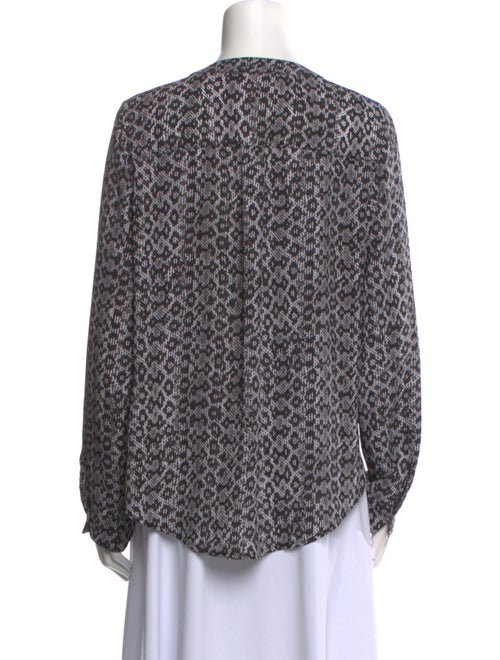 Michael Kors Printed V-Neck Blouse