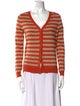 Michael Kors Striped V-Neck Sweater