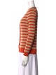 Michael Kors Striped V-Neck Sweater