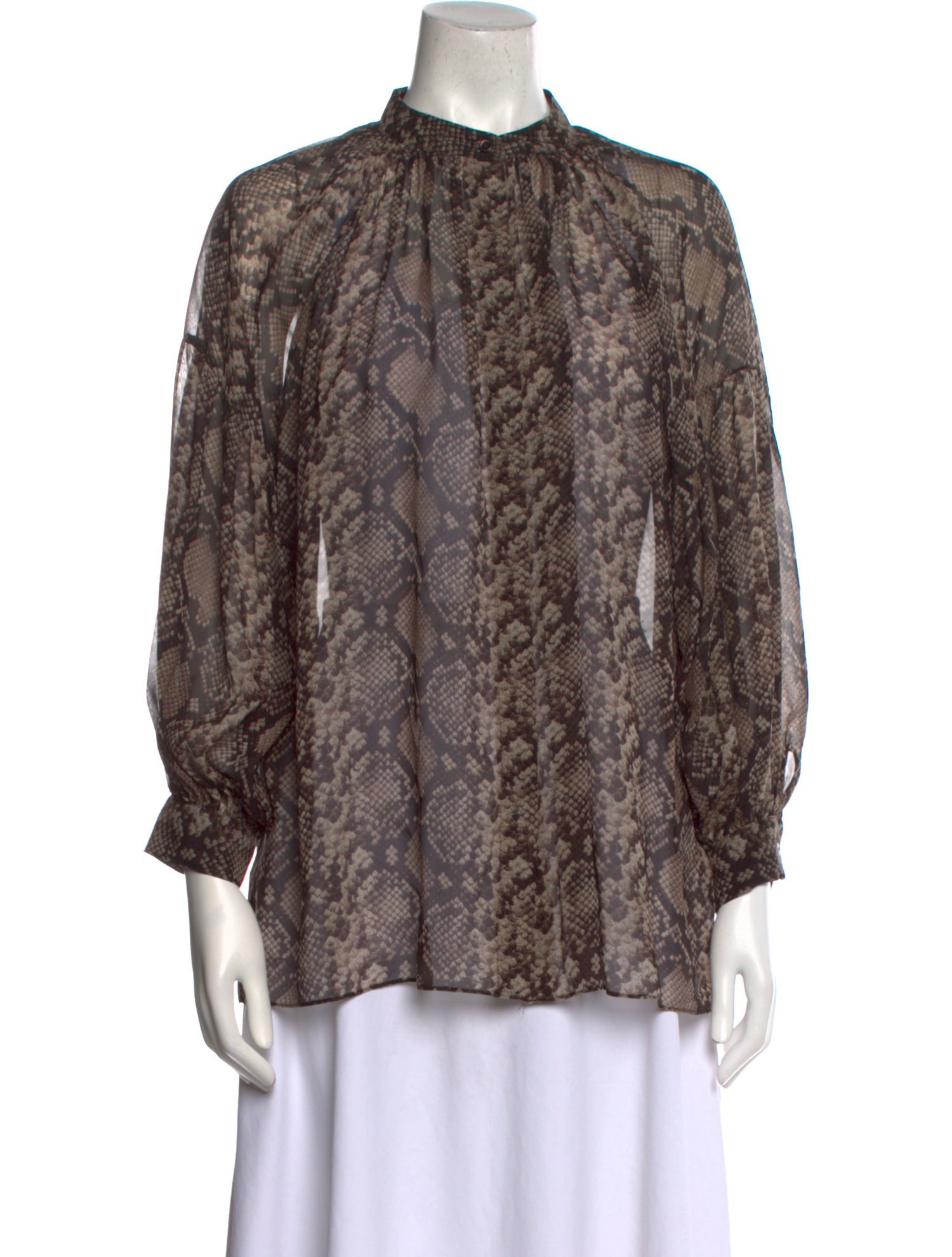 Michael Kors Silk Animal Print Blouse