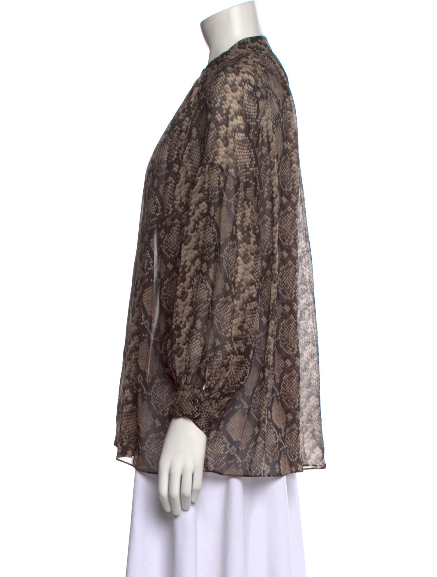 Michael Kors Silk Animal Print Blouse