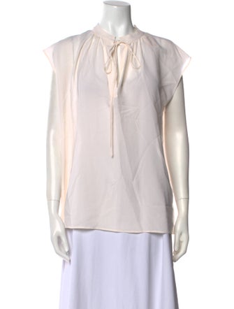 Michael Kors Silk Tie Neck Blouse