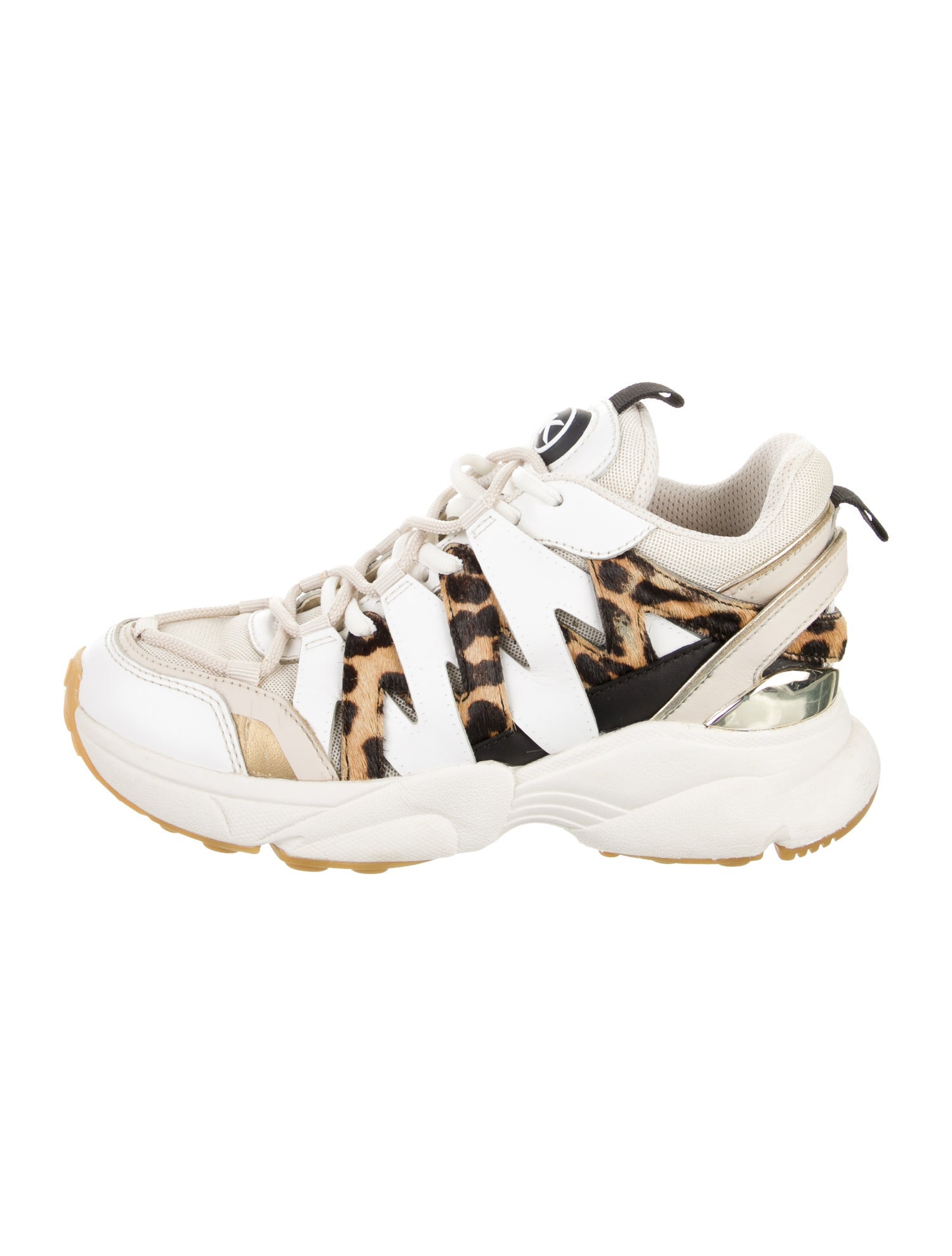 Michael Kors Leather Printed Chunky Sneakers