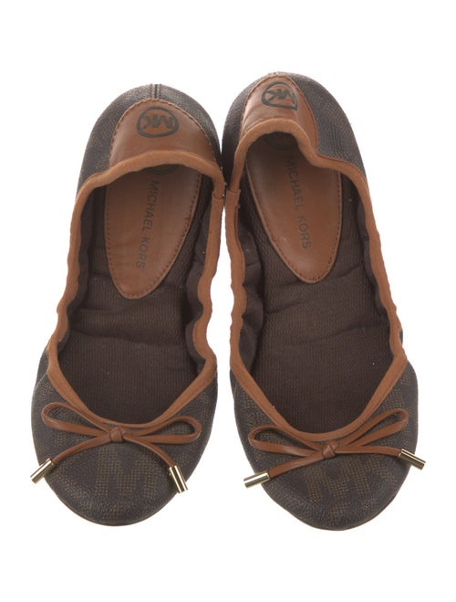 Michael Michael Kors Monogram Pattern Bow Accents Ballet Flats