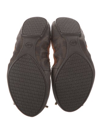 Michael Michael Kors Monogram Pattern Bow Accents Ballet Flats