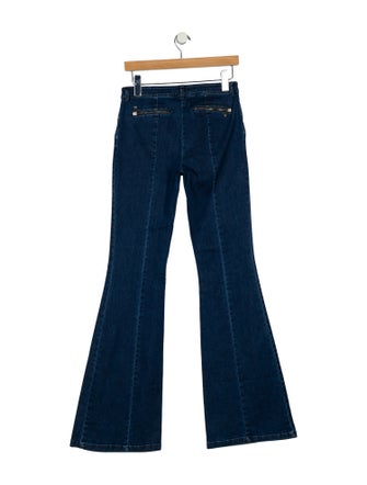 Michael Kors Mid-Rise Wide Leg Jeans