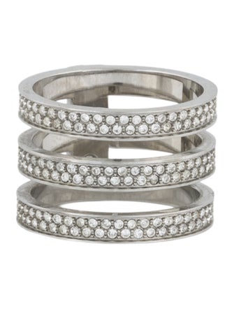 Michael Kors Crystal Triple Stack Pavé Ring