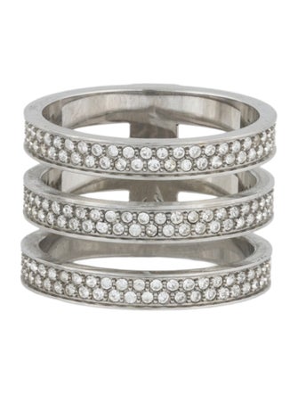 Michael Kors Crystal Triple Stack Pavé Ring