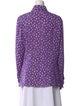 Michael Kors Collection Silk Printed Button-Up Top