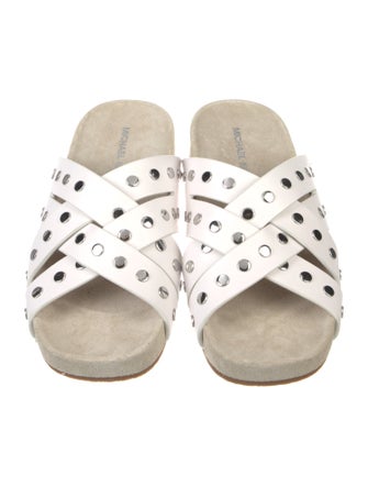 Michael Kors Leather Printed Slides