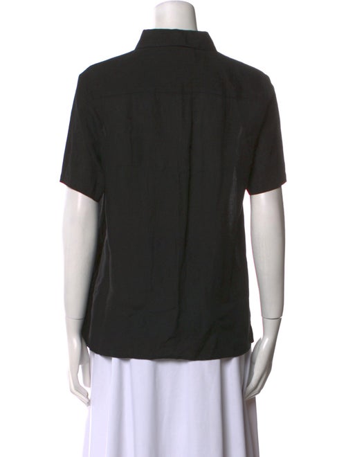 Michael Kors Linen Short Sleeve Button-Up Top