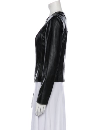 Michael Kors Leather Biker Jacket