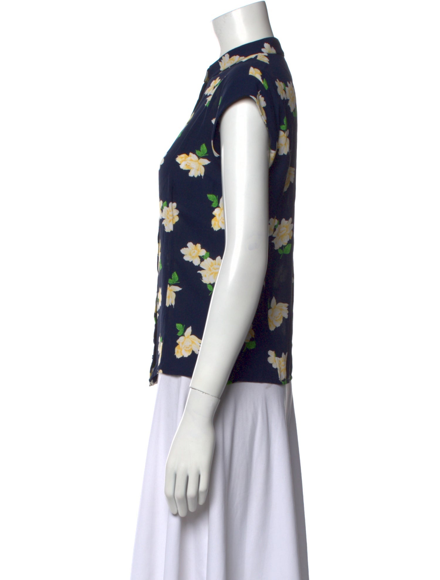 Michael Kors Silk Floral Print Blouse