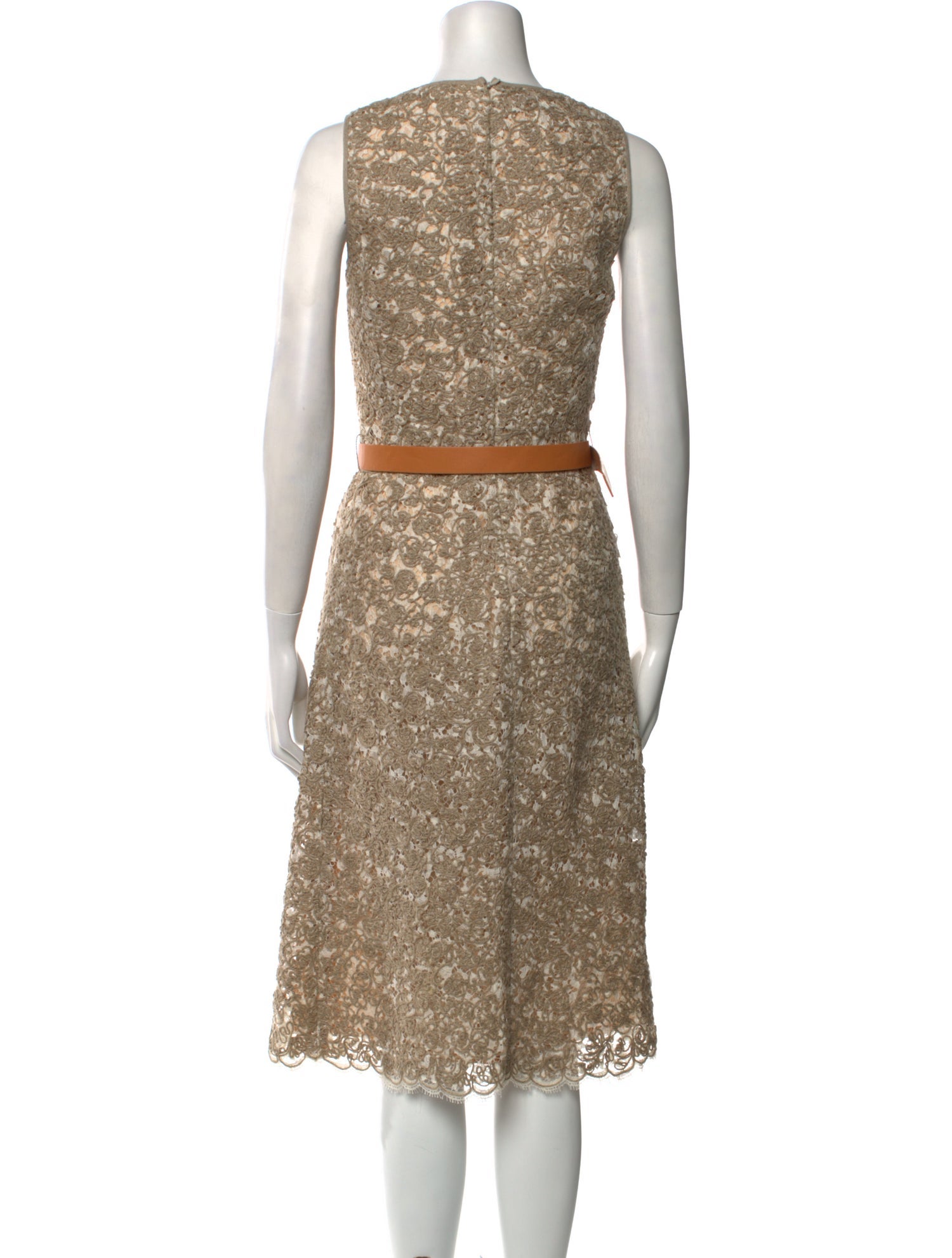 Michael Kors Crew Neck Midi Length Dress