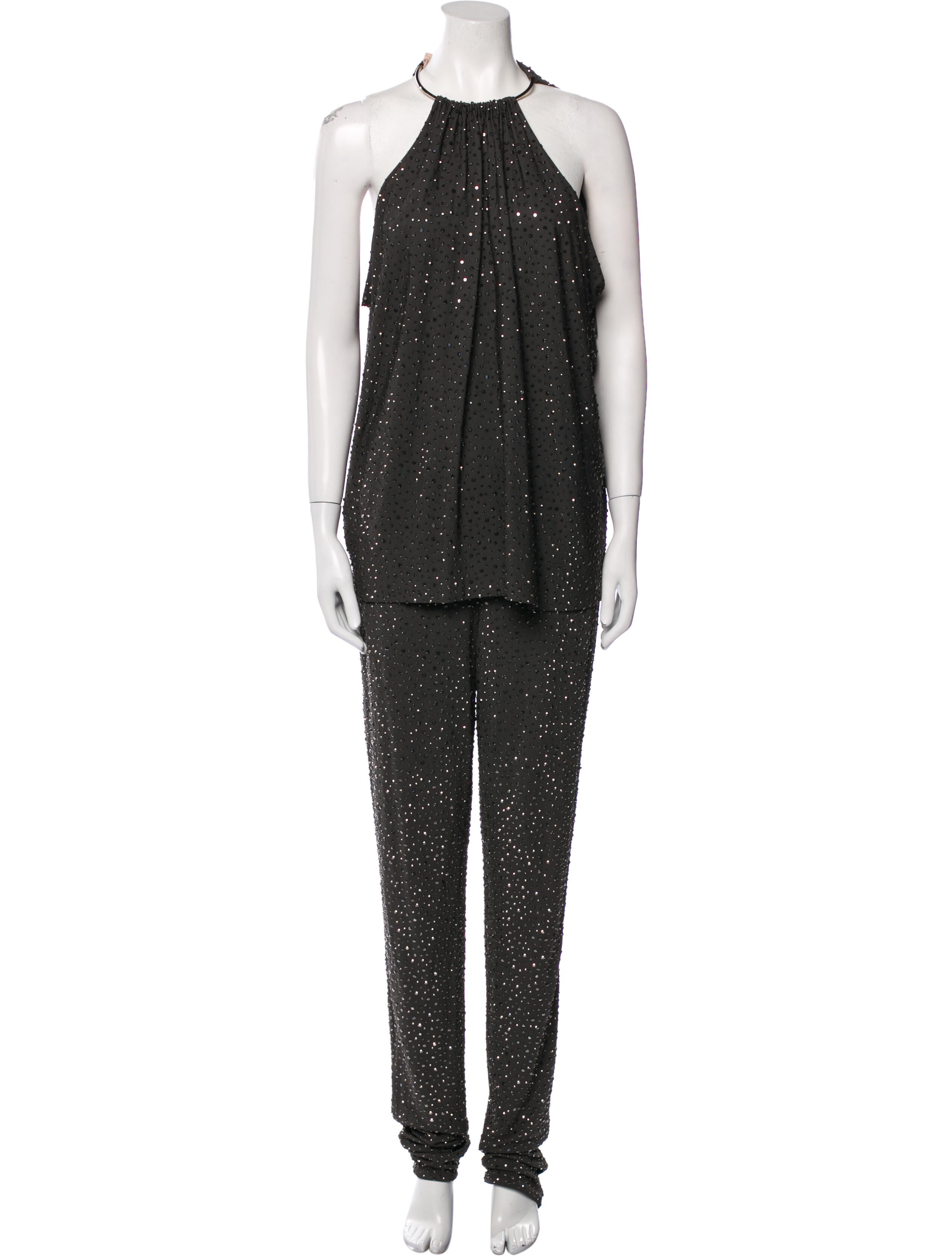 Michael Kors Crystal Embellishments Pant Set