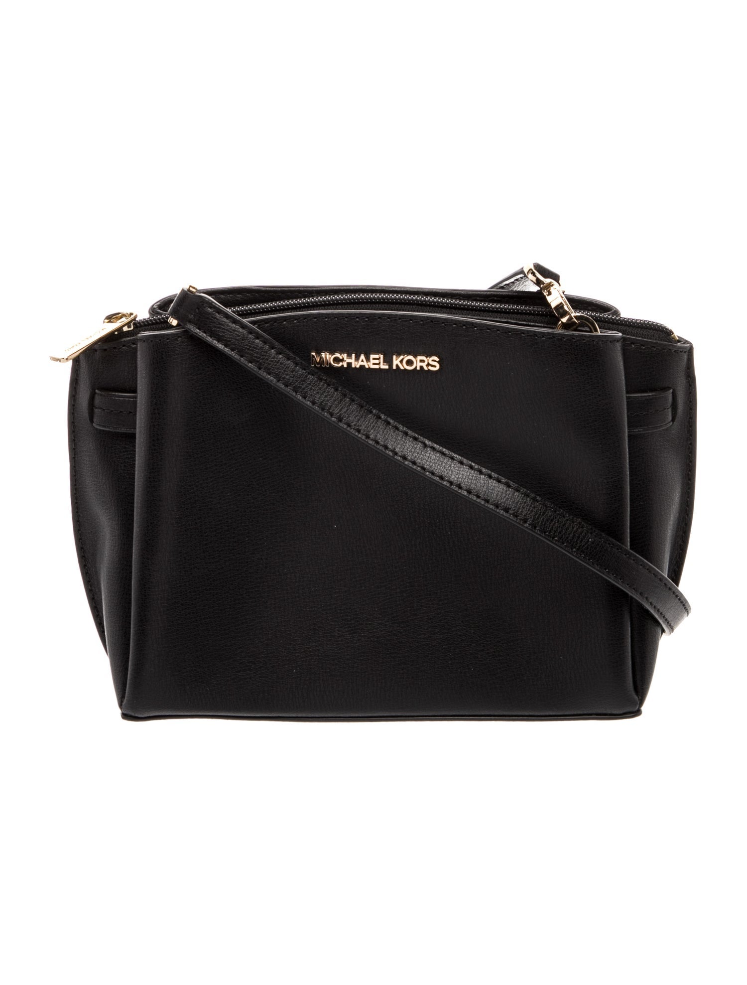 Michael Kors Saffiano Leather Crossbody Bag Black Crossbody Bags
