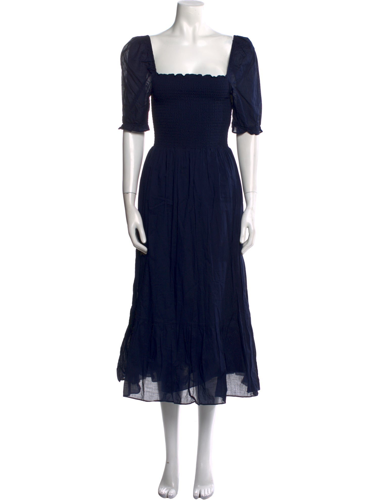 Michael Kors Square Neckline Midi Length Dress