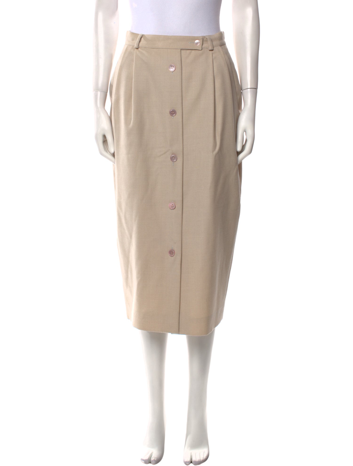 Michael Kors Wool Midi Length Skirt