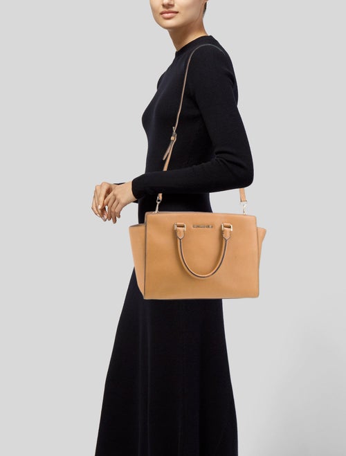 Michael Kors Saffiano Leather Top Handle Bag