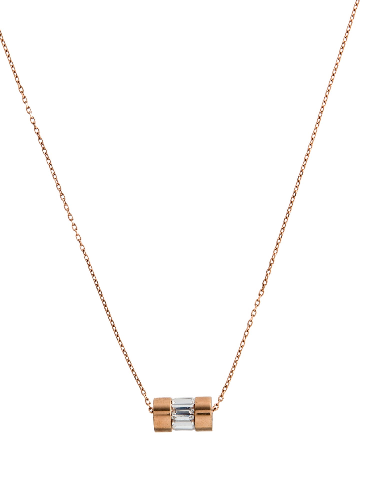 Michael Kors Crystal Barrel Pendant Necklace