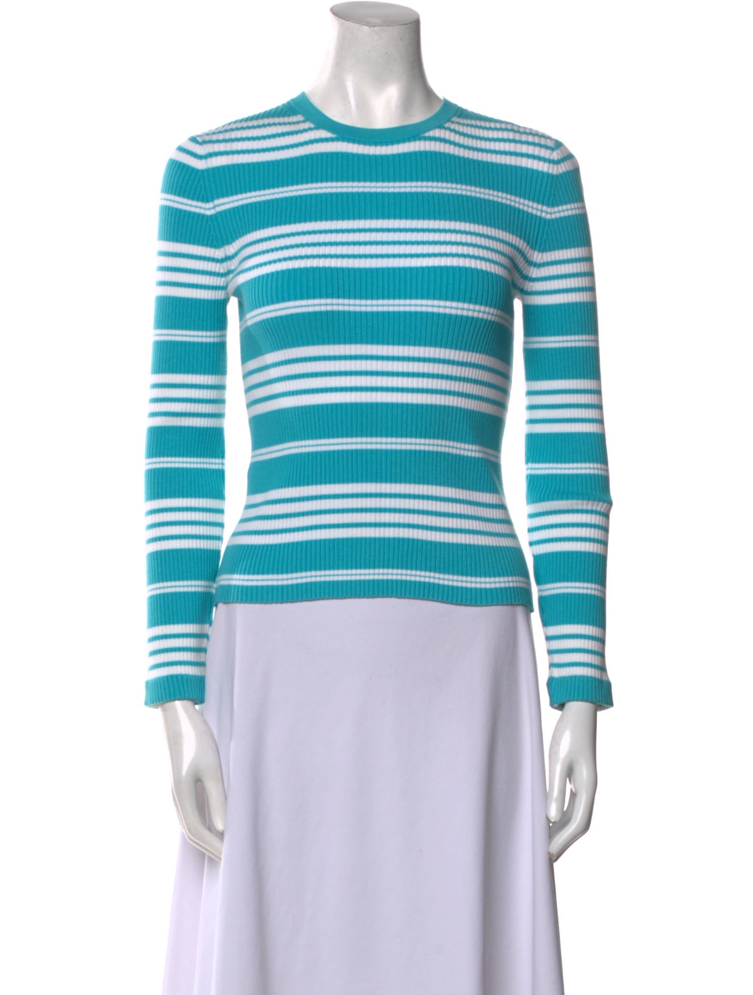 Michael Kors Striped Crew Neck Top