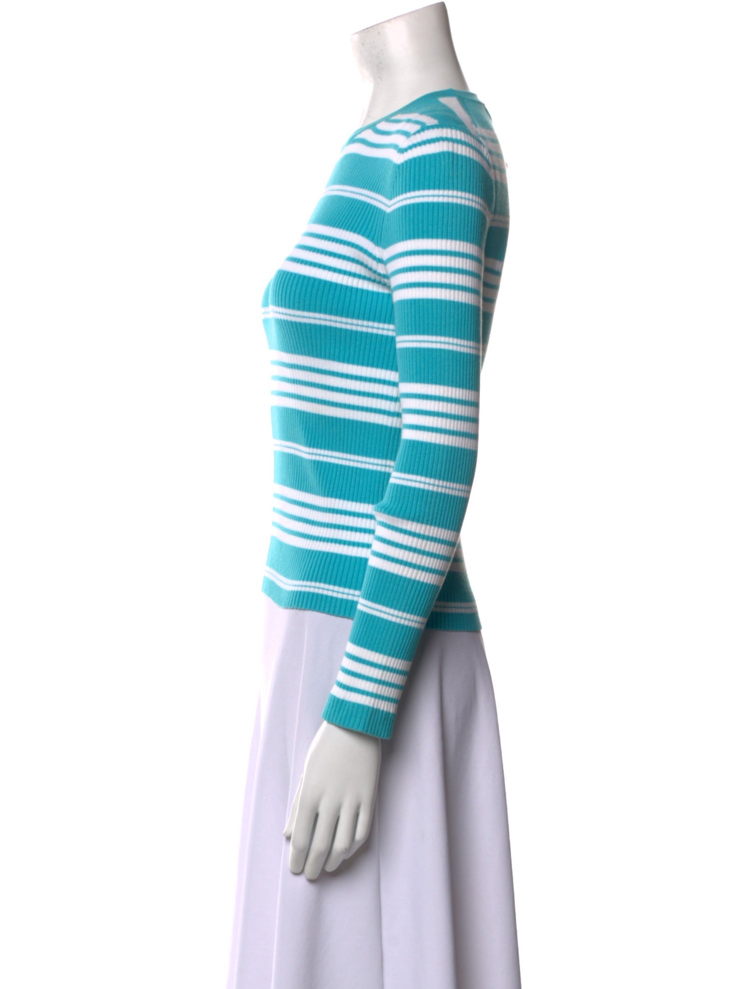 Michael Kors Striped Crew Neck Top