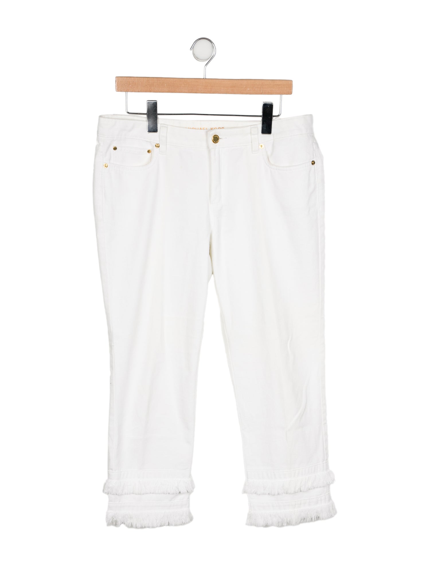 Michael Kors Mid-Rise Straight Leg Jeans