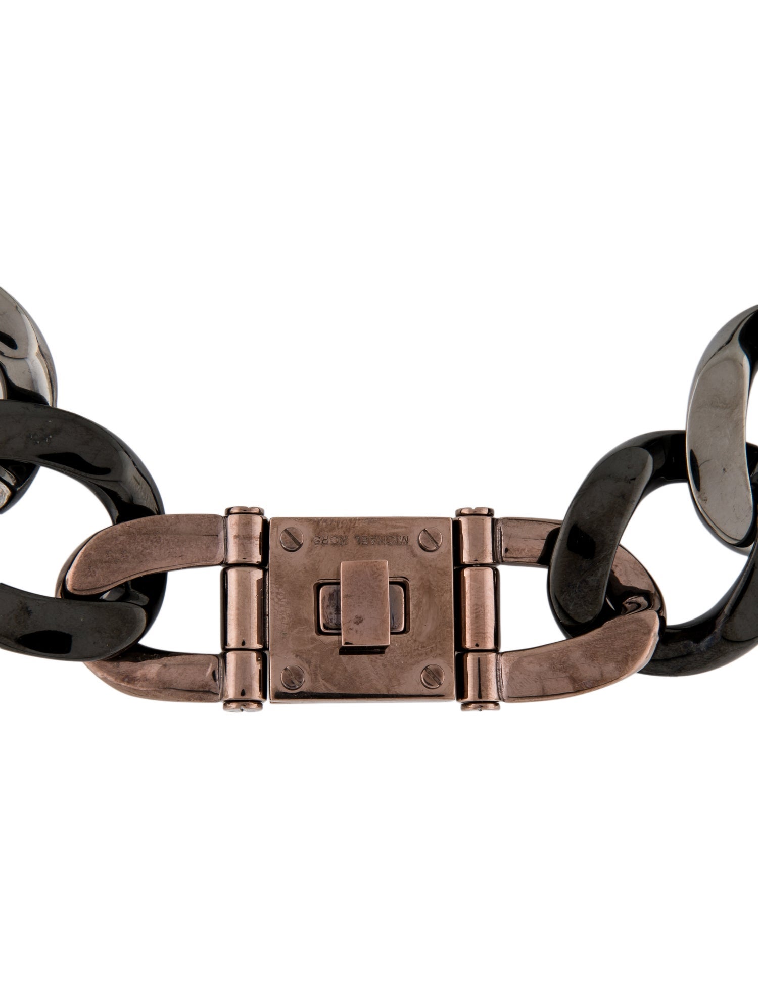 Michael Kors Enamel Curb Chain Necklace