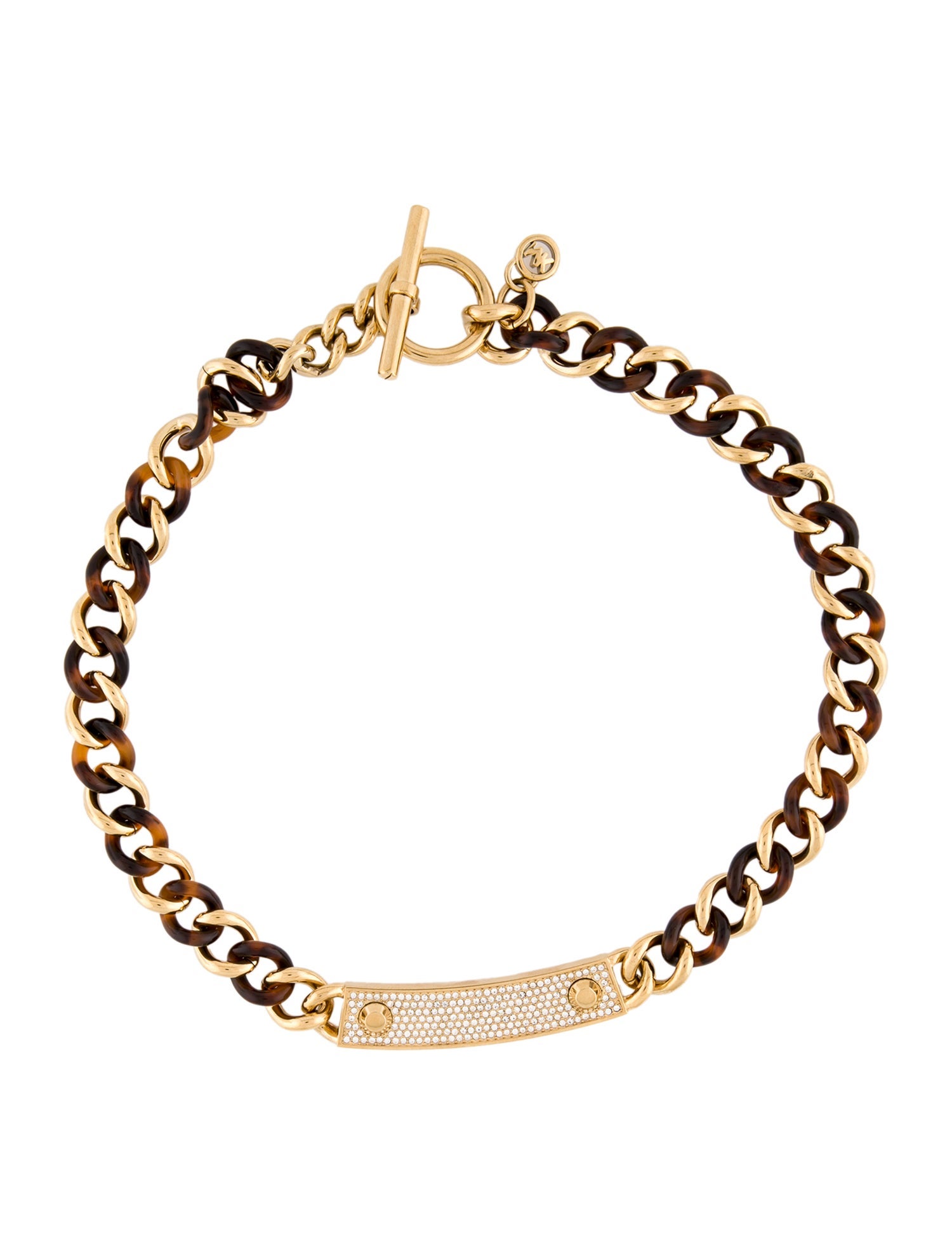 Michael Kors Resin & Crystal Chain Necklace