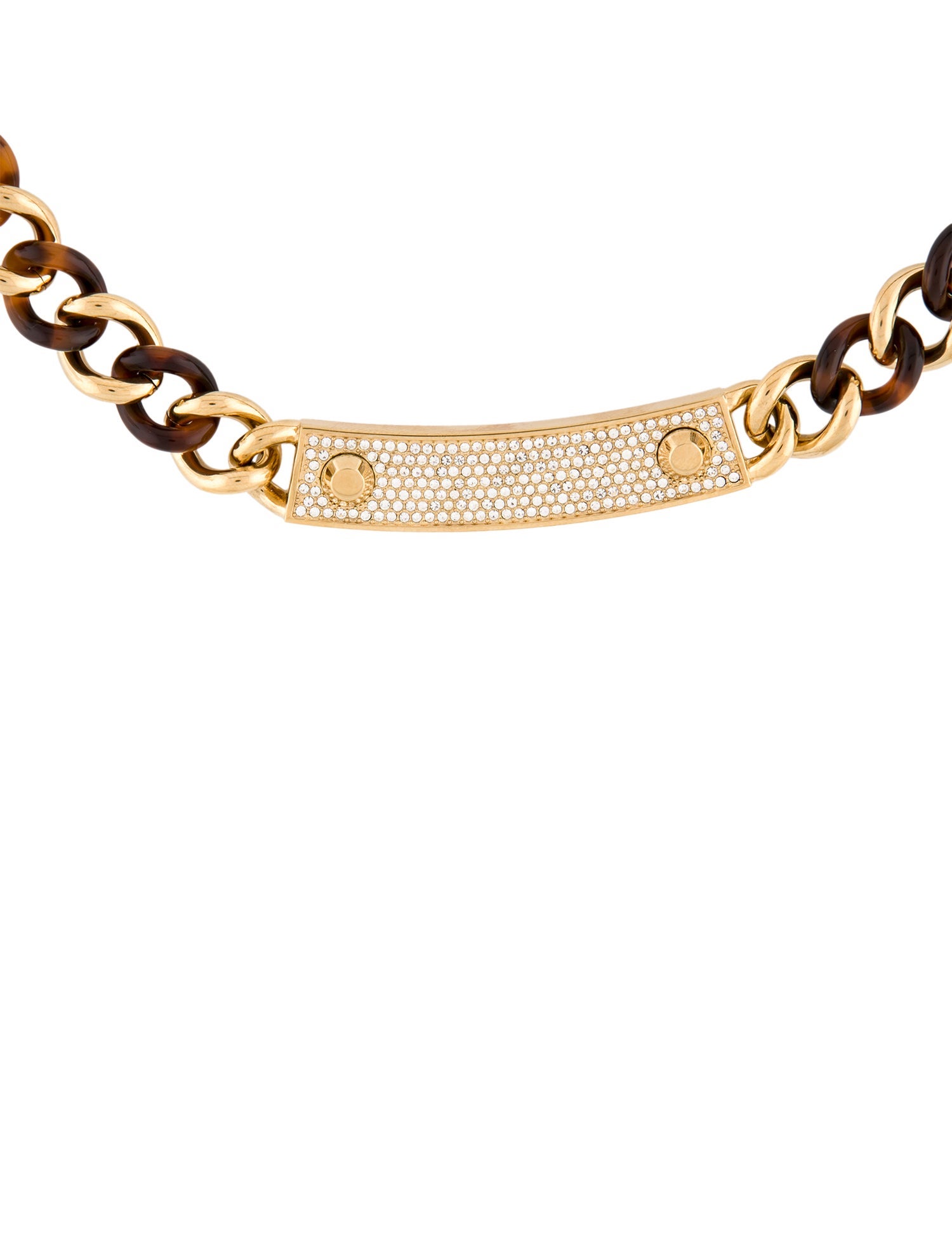 Michael Kors Resin & Crystal Chain Necklace