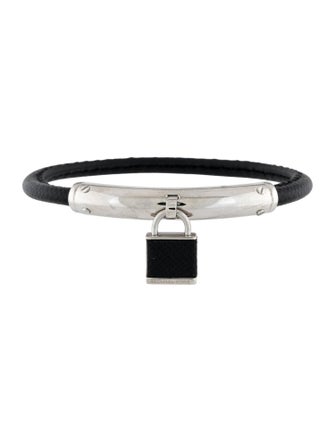 Michael Kors Leather Padlock Bangle Bracelet