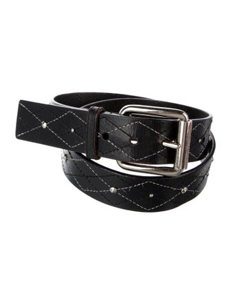 Michael Kors Leather Studded Accents Belt