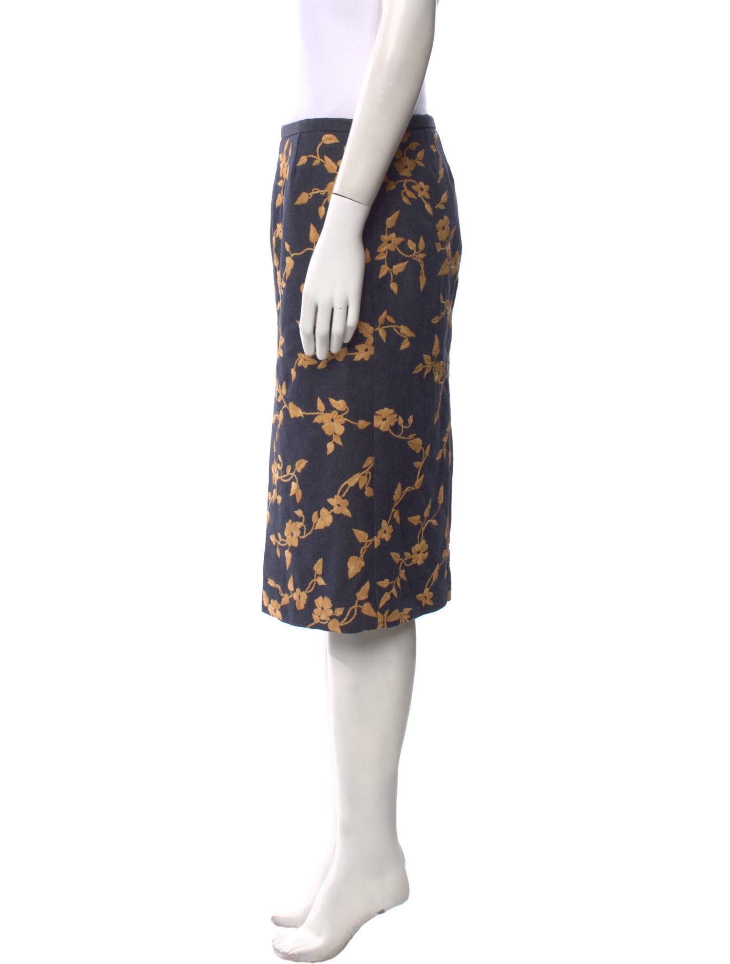 Michael Kors Floral Print Knee-Length Skirt