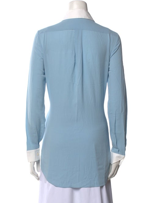 Michael Kors Silk Long Sleeve Button-Up Top