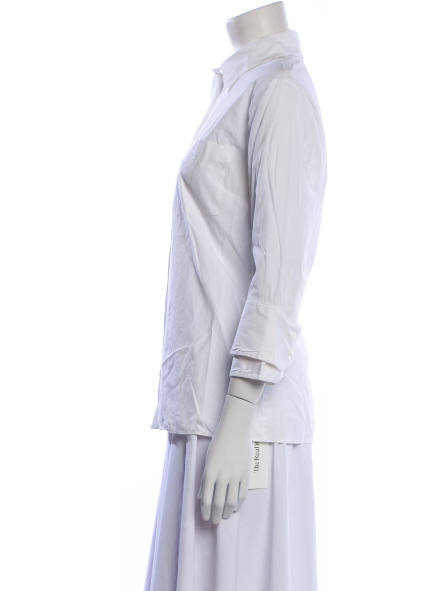 Michael Kors Three-Quarter Sleeve Button-Up Top