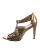 Michael Michael Kors Patent Leather Animal Print T-Strap Sandals