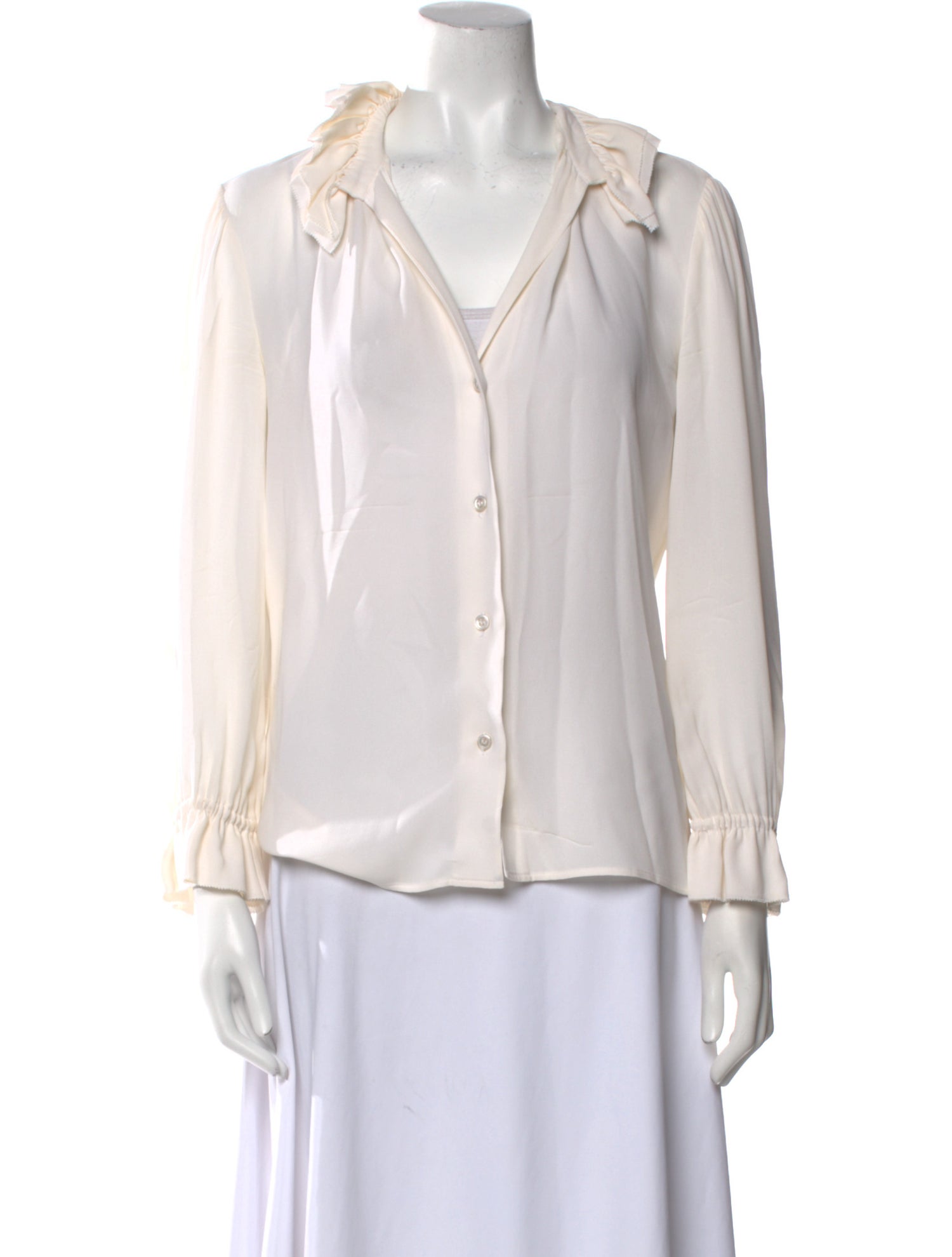 Michael Kors V-Neck Long Sleeve Blouse