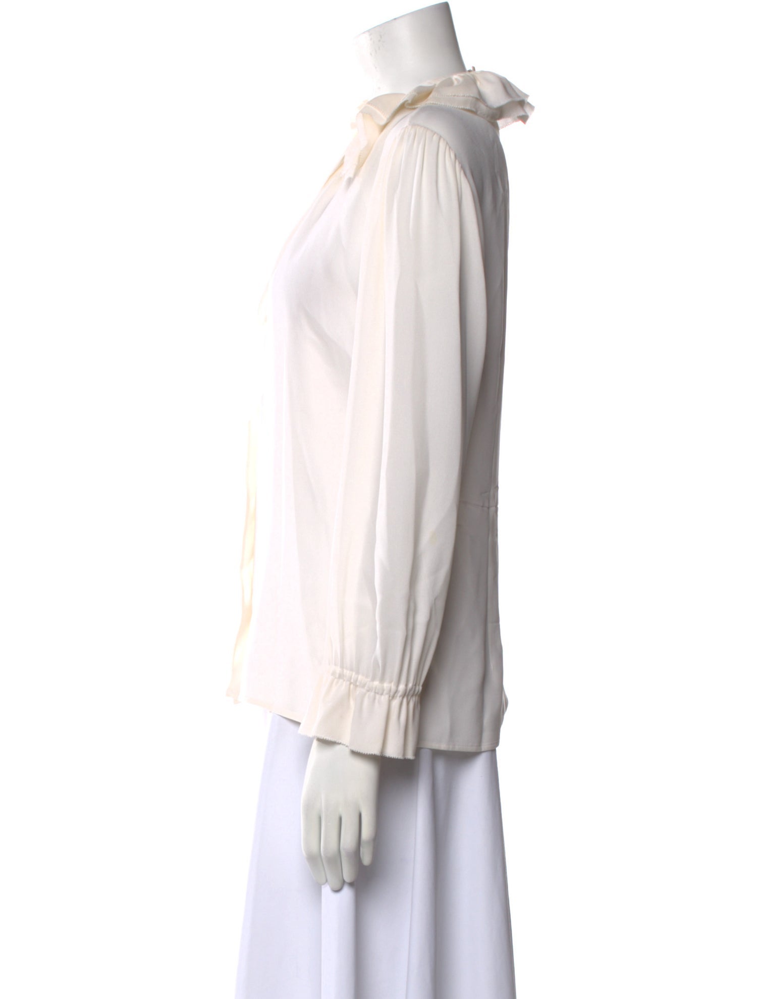 Michael Kors V-Neck Long Sleeve Blouse