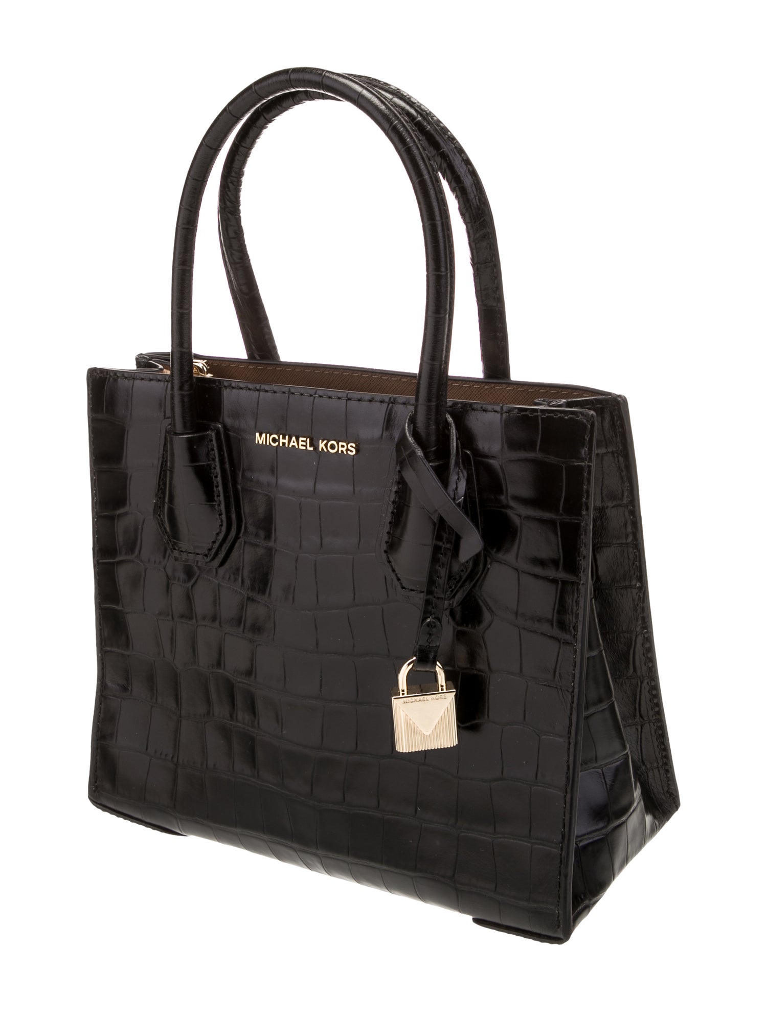 Michael Kors Embossed Leather Top Handle Bag