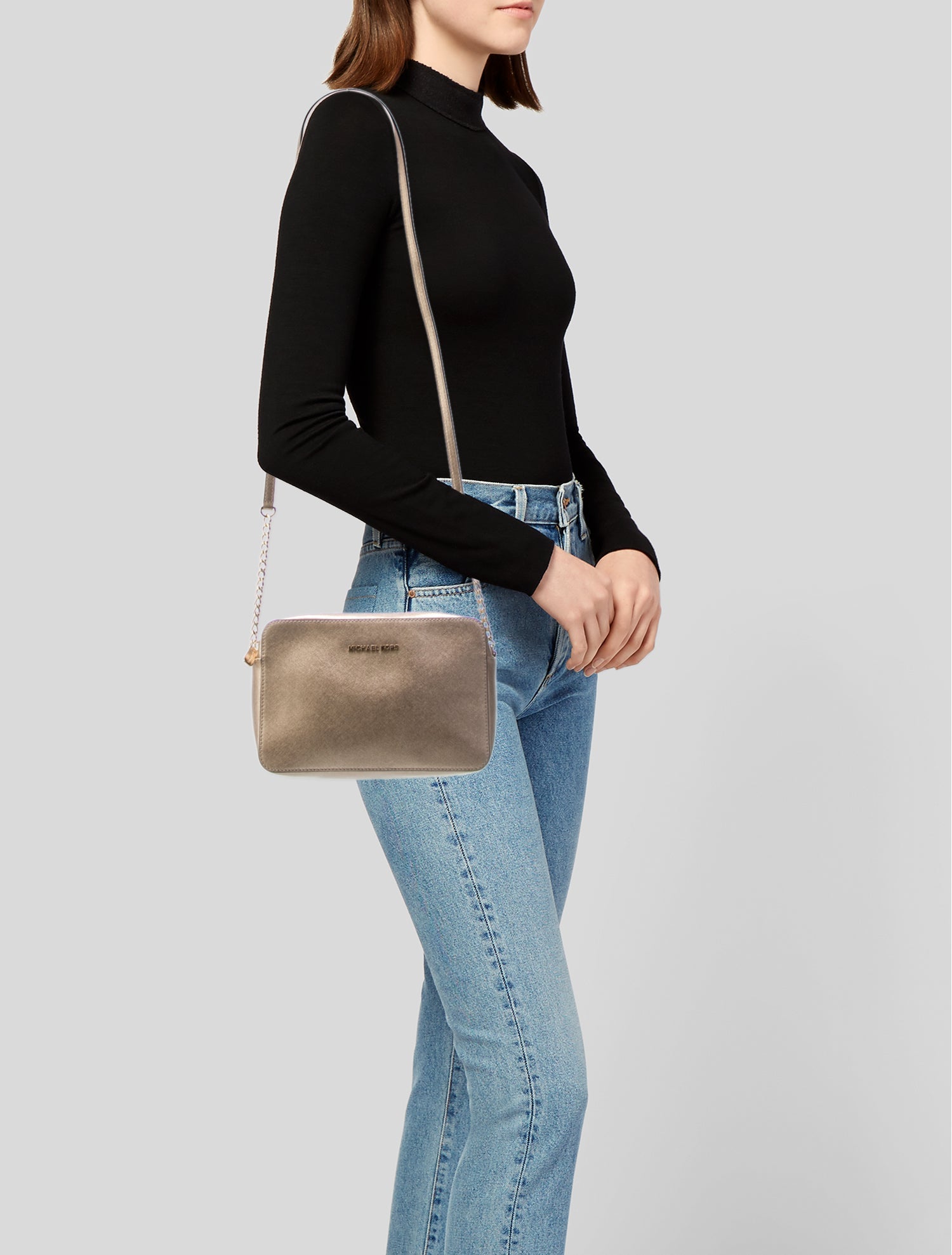 Michael Kors Saffiano Leather Crossbody Bag