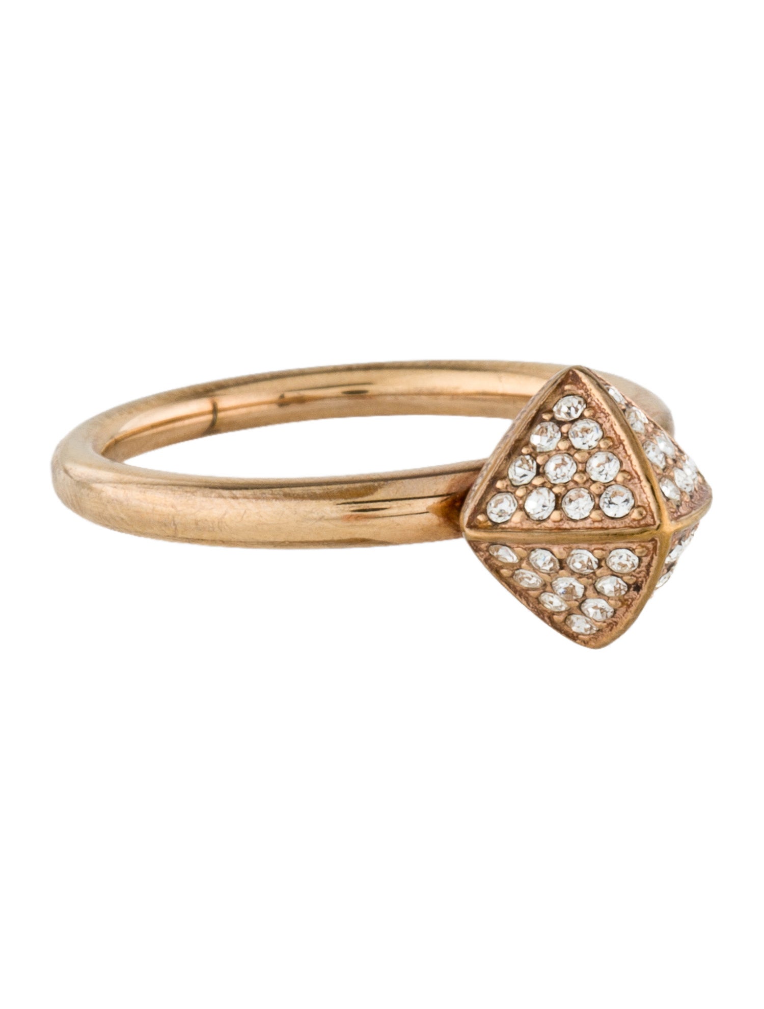 Michael Kors Crystal Pyramid Cocktail Ring