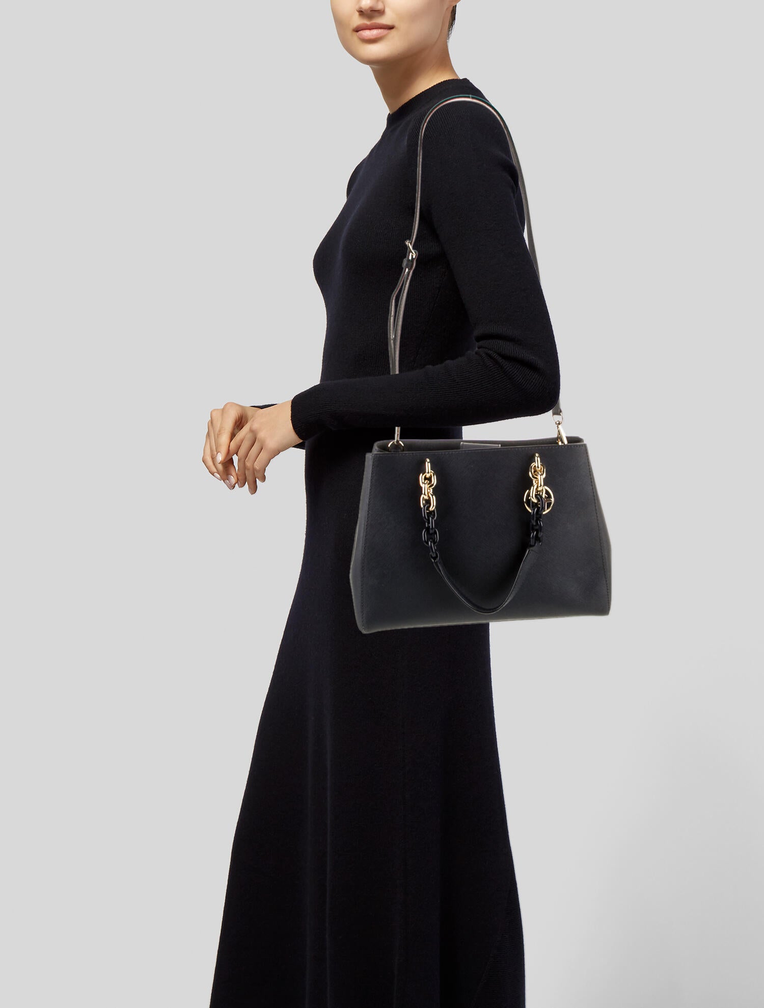 Michael Kors Saffiano Leather Top Handle Bag