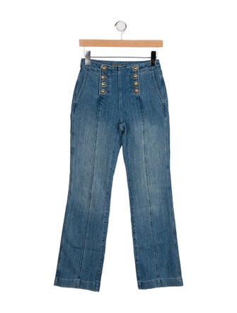 Michael Kors Mid-Rise Straight Leg Jeans