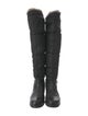 Michael Kors Nylon Faux Fur Trim Slouch Boots