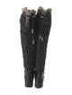 Michael Kors Nylon Faux Fur Trim Slouch Boots
