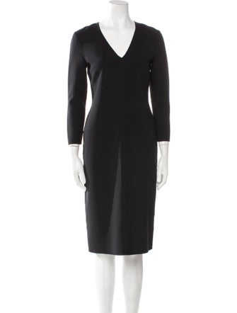 Michael Kors Wool Midi Length Dress