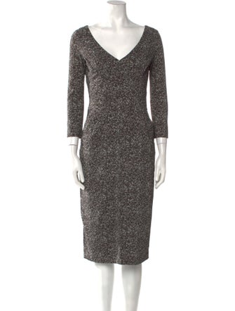 Michael Kors V-Neck Midi Length Dress