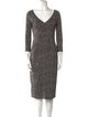 Michael Kors V-Neck Midi Length Dress