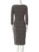 Michael Kors V-Neck Midi Length Dress